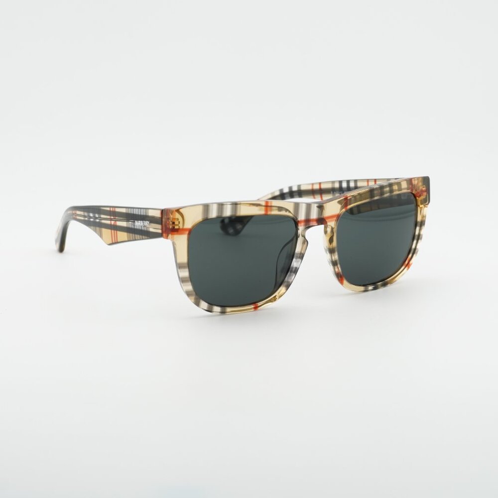 Burberry BE4431U 412287 Sunglasses Vintage Check Square Frame, Grey Lenses - Picture 8 of 11